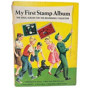 Vintage Global Stamp Collection curated my first stamp album